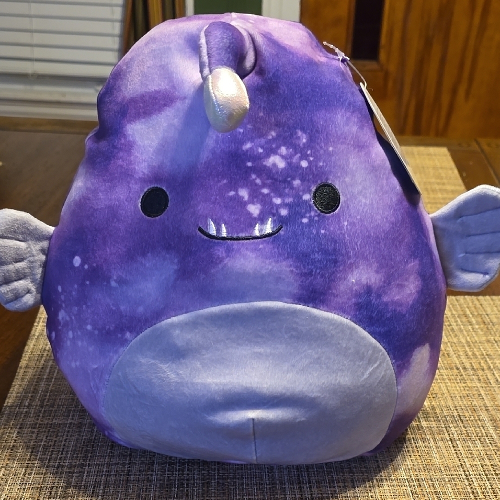 Squishmallow Purple Narwhal Plush
